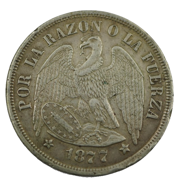 PESO AGUILA 1877 (sobre 7)