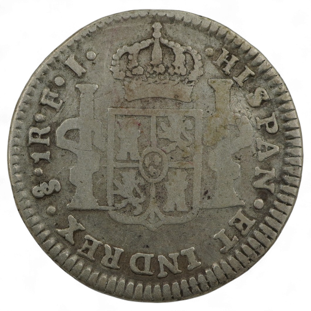 1 REAL 1809 sobre 8, Santiago - Imagen 2