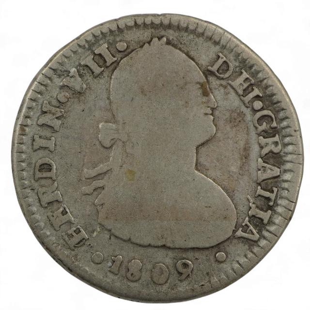 1 REAL 1809 sobre 8, Santiago