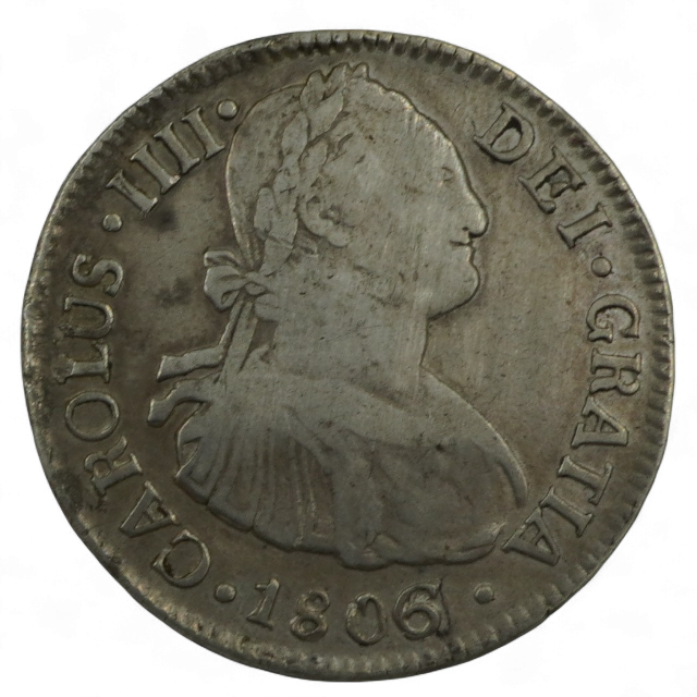 2 REALES 1806 sobre 5, SANTIAGO