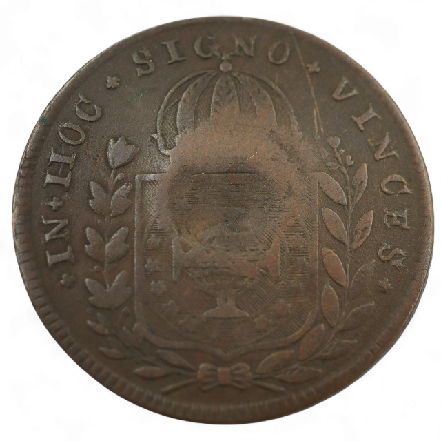 40 REIS 1826, BRASIL (RESELLO PORTUGAL 20 C) - Imagen 2