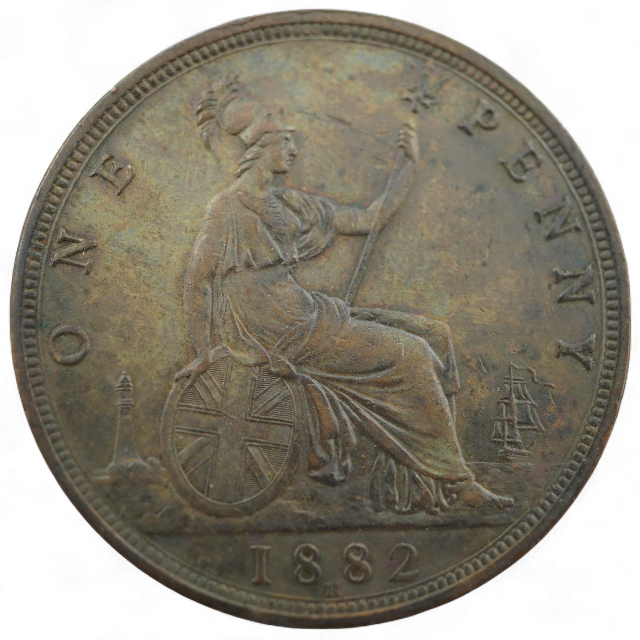 1 PENIQUE 1882 GRAN BRETAÑA - Imagen 2