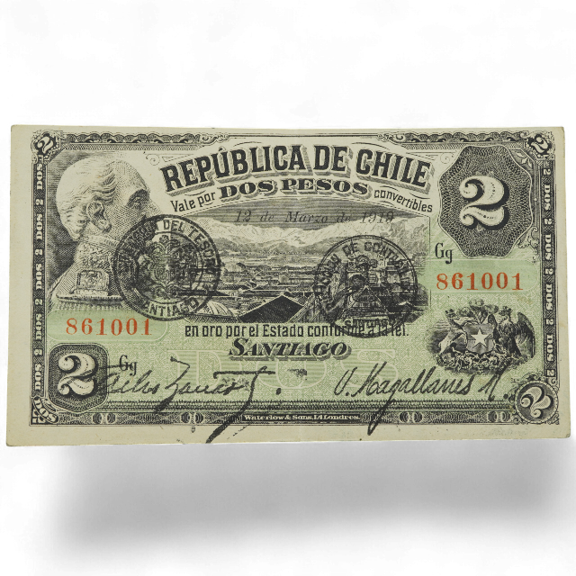 2 PESOS 12 DE MARZO 1919