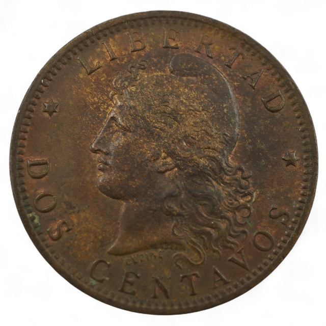 DOS CENTAVOS 1891 ARGENTINA - Imagen 2