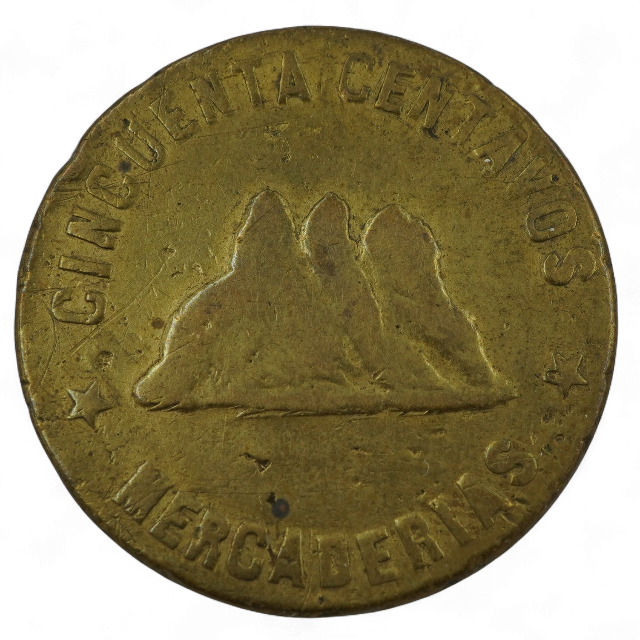 50 CENTAVOS OFICINA TAMAYA 1876 - Imagen 2