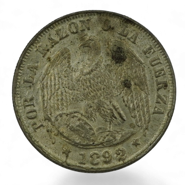MEDIO DECIMO 1892 / 3 INVERTIDO