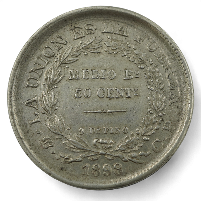 50 CENTAVOS 1898 BOLIVIA