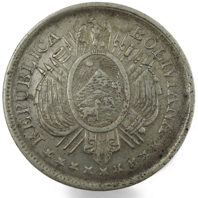50 CENTAVOS 1898 BOLIVIA - Imagen 2