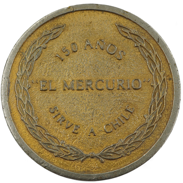 MEDALLA EL MERCURIO 150 AÑOS - Imagen 2