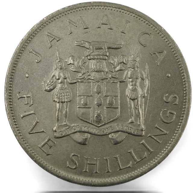 5 SHILLINGS 1966 JAMAICA