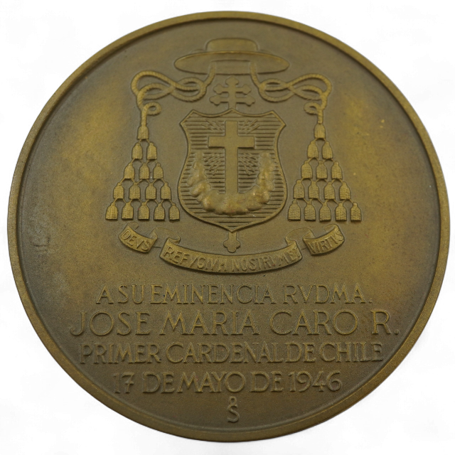 MEDALLA CARDENAL CARO 1946 - Imagen 2