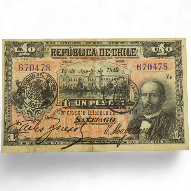 1 PESO 13 DE AGOSTO DE 1914