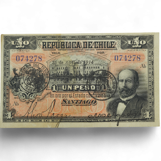 1 PESO 25 DE ABRIL DE 1914