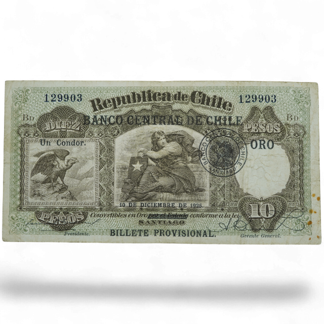 10 PESOS 10 DE DICIMBRE DE 1925