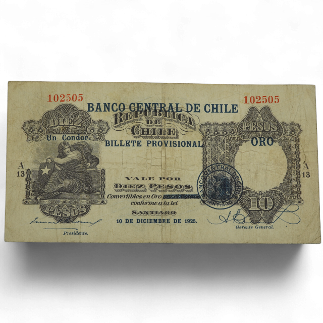 10 PESOS 10 DE DICIEMBRE DE 1925
