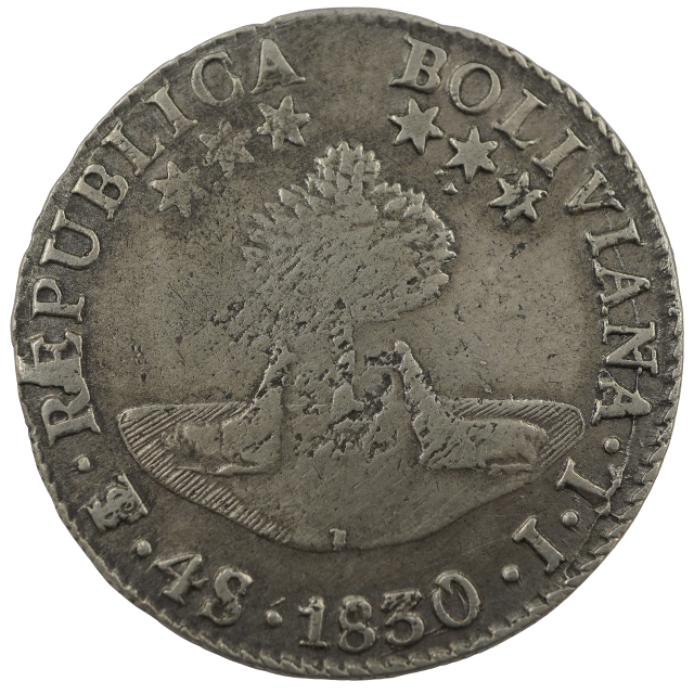 4 SOLES 1830, BOLIVIA
