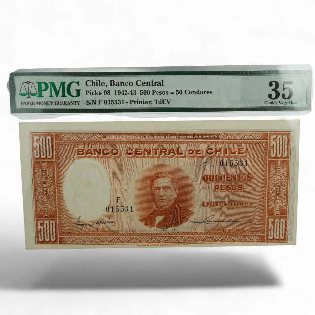500 PESOS 18-VIII-1943 - Imagen 3