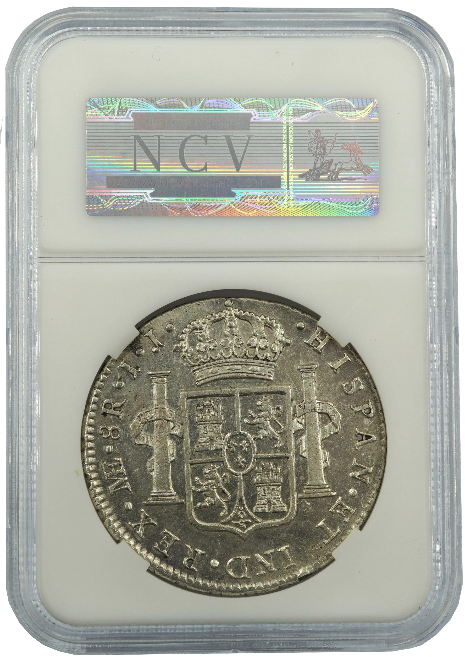 8 REALES 1795 CARLOS IV, LIMA. - Imagen 3