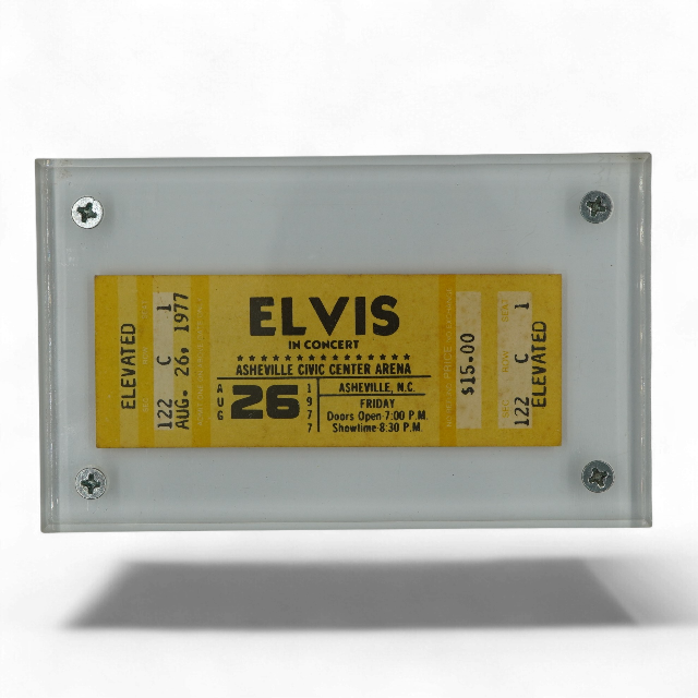 TICKET ELVIS PRESLEY CONCIERTO 1977, ORIGINAL.