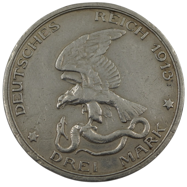 3 MARK 1913, ESTADOS ALEMANES PRUSIA.