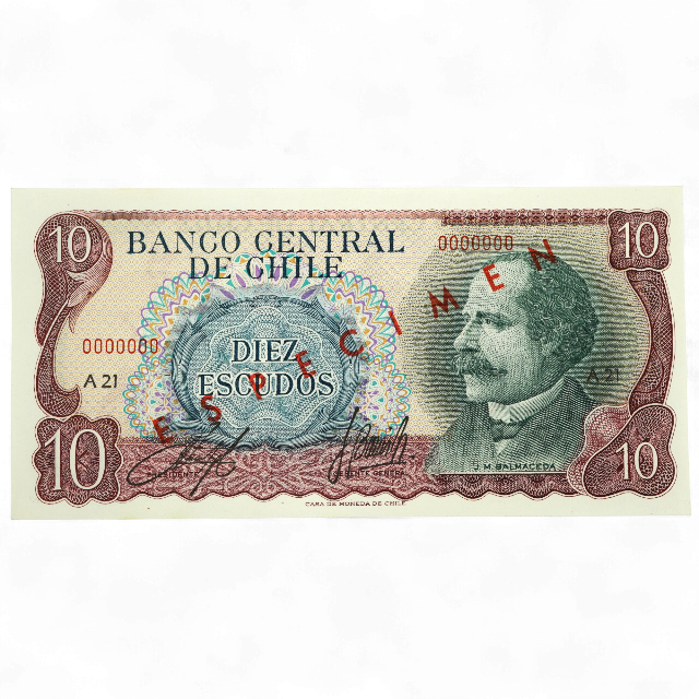 10 ESCUDOS ESPECIMEN