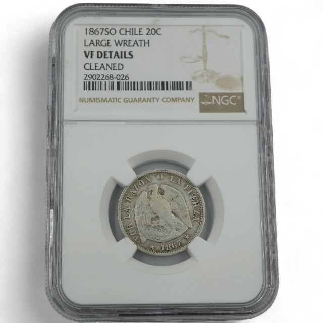 20 CENTAVOS 1867 CHILE - Imagen 4