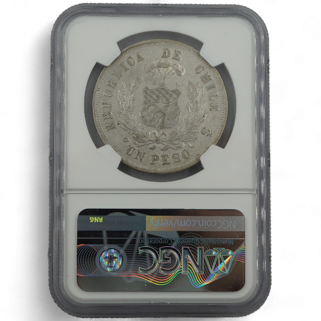 PESO AGUILA 1874 CHILE - Imagen 4