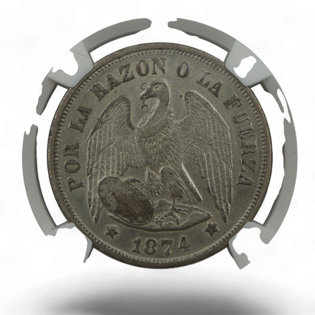 PESO AGUILA 1874 CHILE