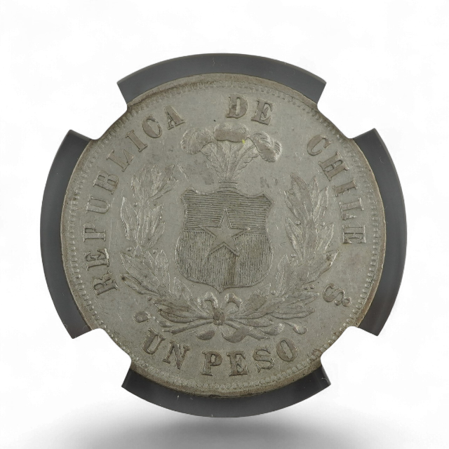 PESO AGUILA 1874 CHILE - Imagen 3