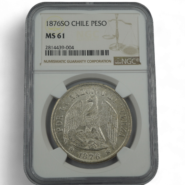 PESO AGUILA 1876 CHILE - Imagen 2