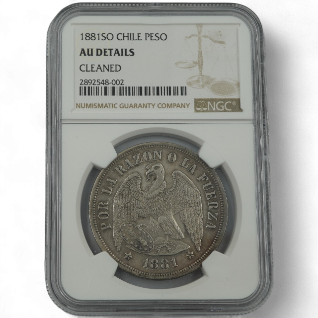PESO AGUILA 1881 CHILE - Imagen 2