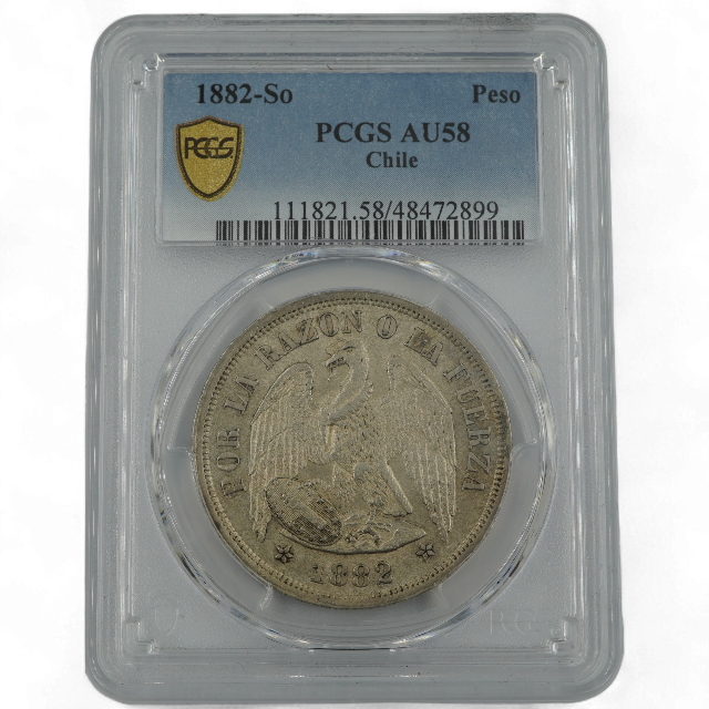 PESO AGUILA 1882 CHILE - Imagen 4