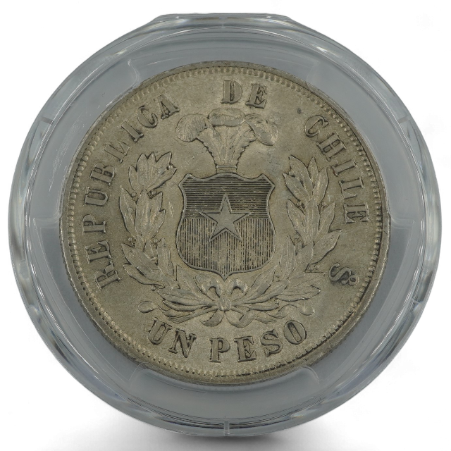 PESO AGUILA 1882 CHILE - Imagen 2