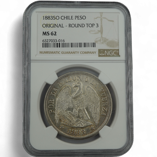 PESO AGUILA 1883 CHILE - Imagen 2