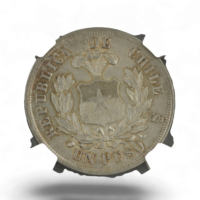 PESO AGUILA 1883 CHILE - Imagen 3