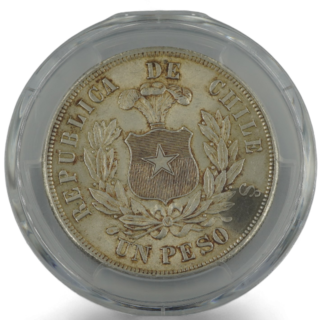 PESO AGUILA 1885 CHILE - Imagen 2