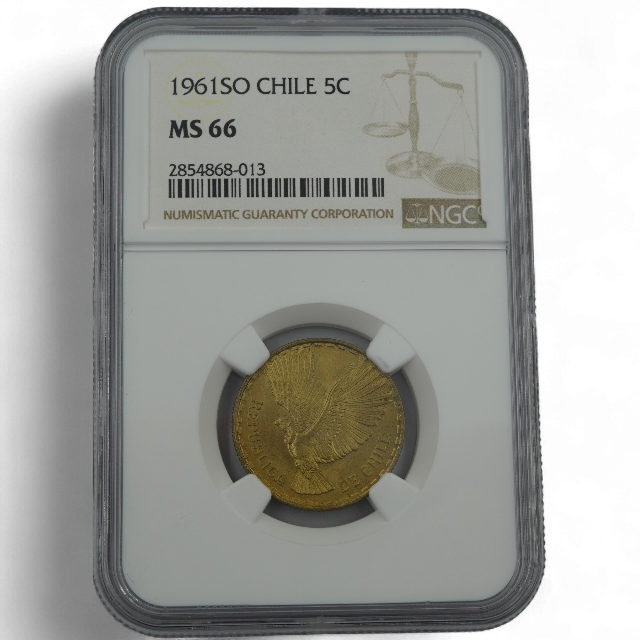 5 CENTESIMOS 1961 CHILE - Imagen 4