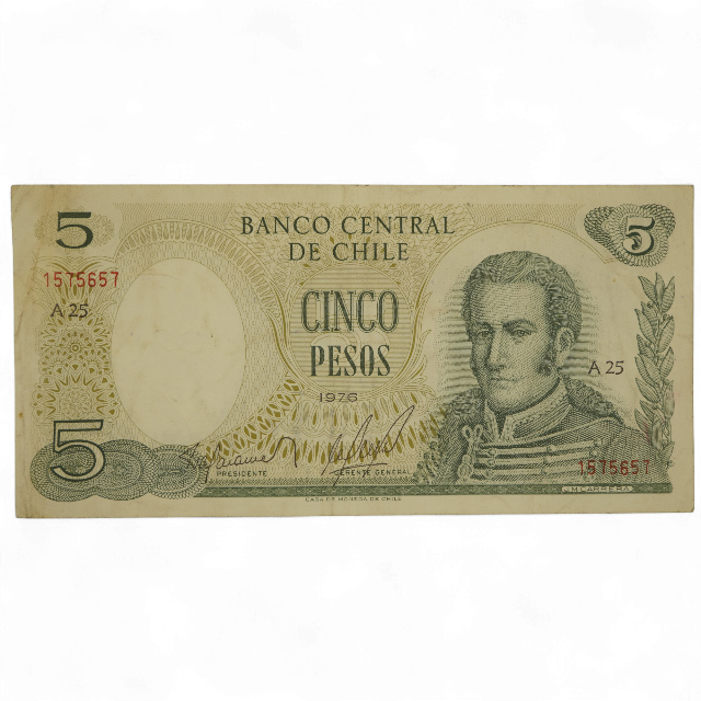 CINCO PESOS 1976