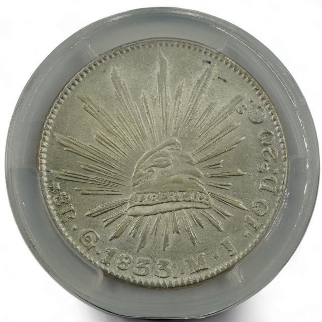 8 REALES 1833 MEXICO.