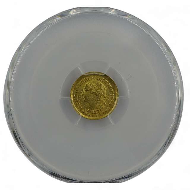 UN PESO ORO 1873 COLOMBIA.