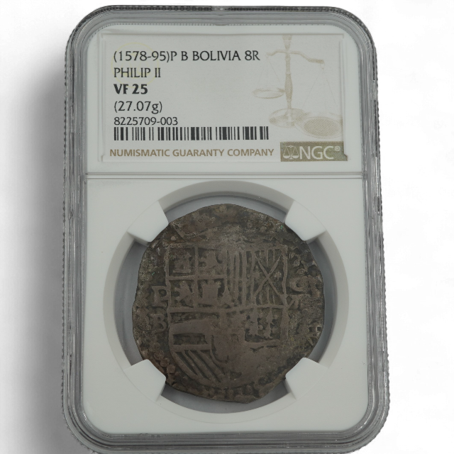 8 REALES MACUQUINA 1578 BOLIVIA - Imagen 4