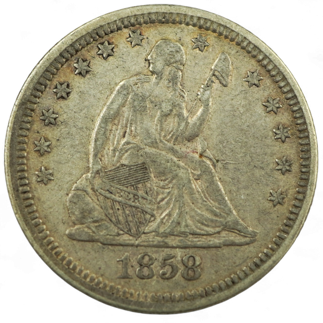 QUARTER SEATED LIBERTY 1858