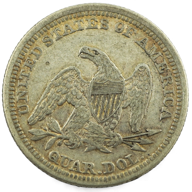 QUARTER SEATED LIBERTY 1858 - Imagen 2