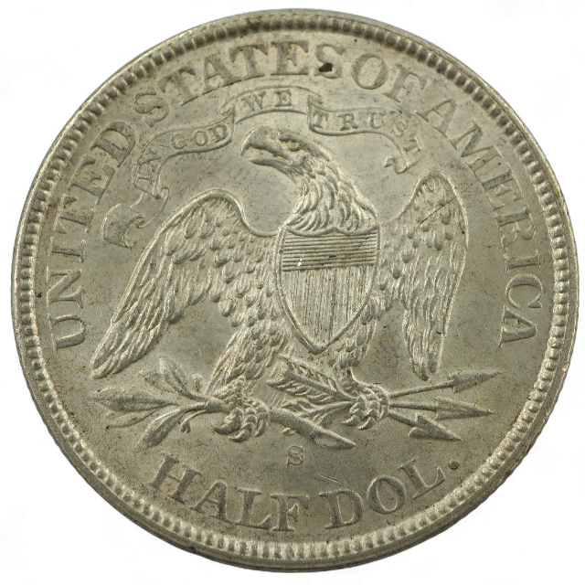 HALF SEATED LIBERTY DOLLAR 1871 SAN FRANCISCO - Imagen 2