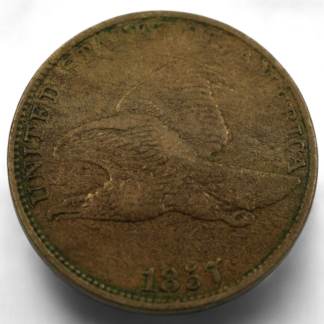 FLYING CENT 1857