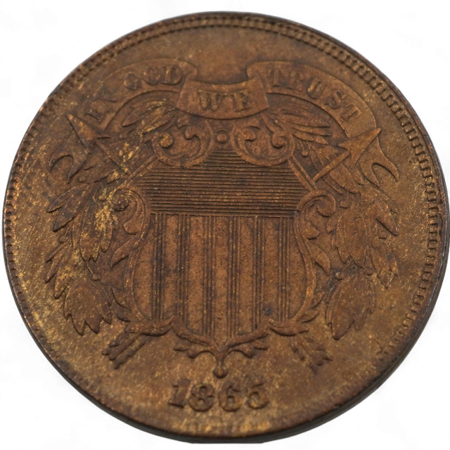 2 CENTS 1865 ESTADOS UNIDOS