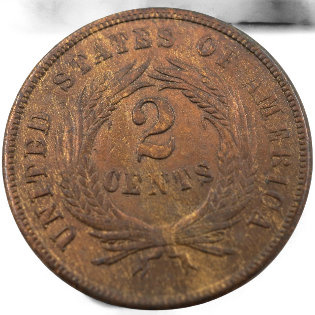 2 CENTS 1865 ESTADOS UNIDOS - Imagen 2