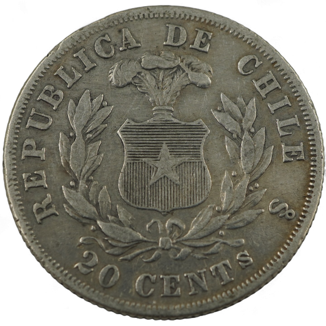 20 CENTAVOS 1867 AGUILA - Imagen 2