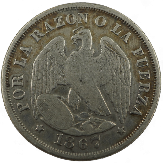 20 CENTAVOS 1867 AGUILA