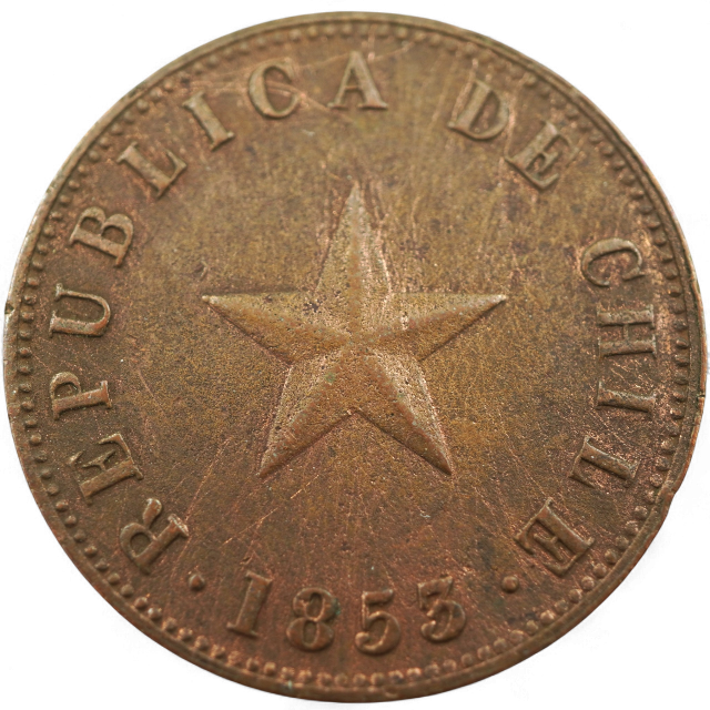 UN CENTAVO 1853 ESTRELLA EN RELIEVE